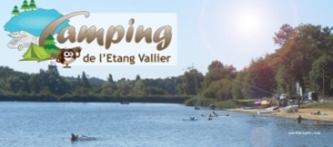 Etang Vallier logo with image of nearyby lake